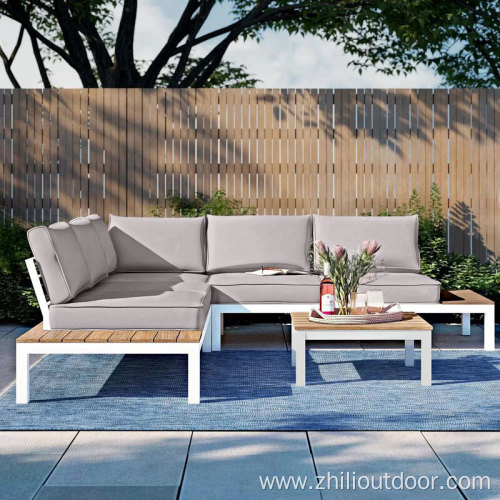 patio aluminium outdoor sofa set leisure balcony sofa